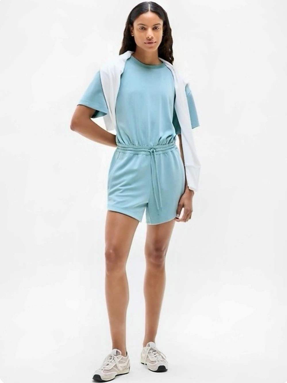 Athleta Seasoft Romper-Waterloo Blue